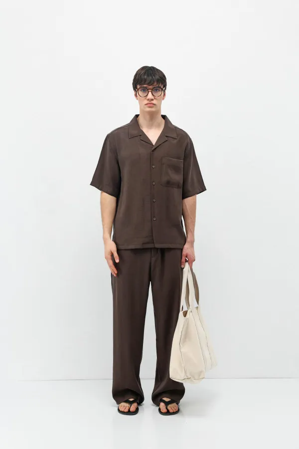 Ensemble Relax Fit en mélange modal couleur café