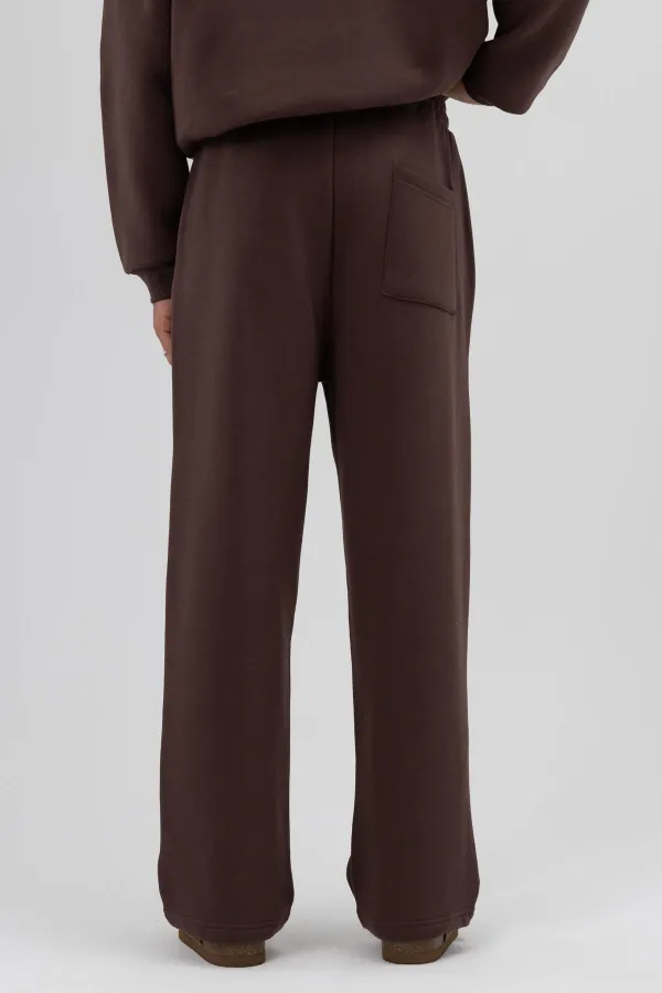 Pantalon de survêtement ample basique marron
