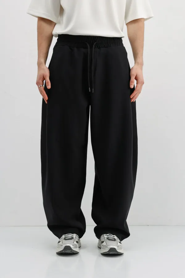 Balloon Fit Pantolon Siyah