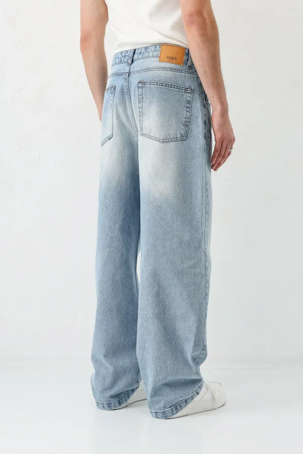 Super Baggy Fit Jean Buz Mavi