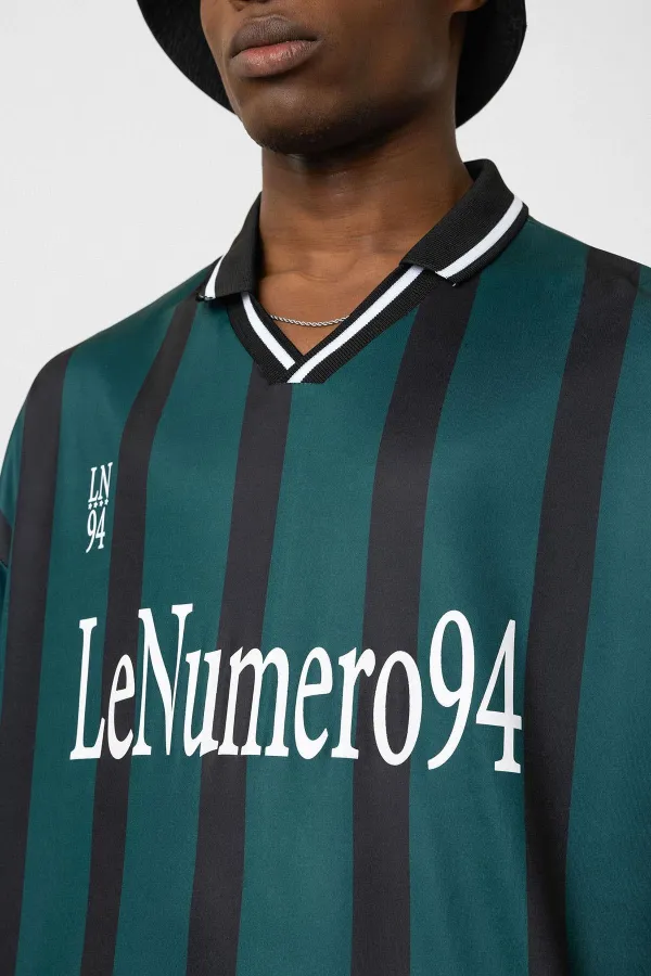 Oversize Printed Jersey T-Shirt, Dark Green