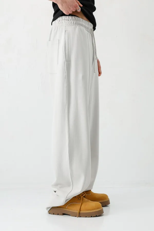 Balloon Fit Eşofman Alt Açık Gri