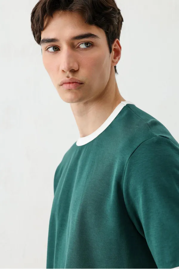 Kısa Kollu Regular Fit Tişört Nefti