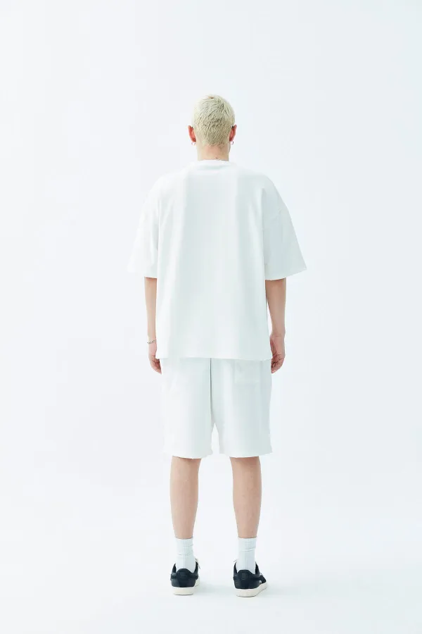 Young Atelıer Baskılı Şort Takım Ekru