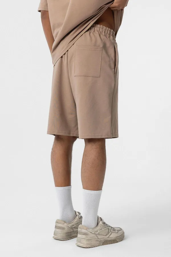 Basic Oversize Şort Takım Vizon