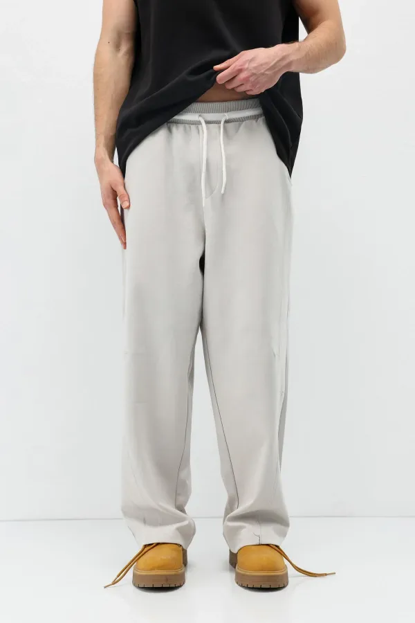 Bağcıklı Baggy Fit Eşofman Alt Ice Grı