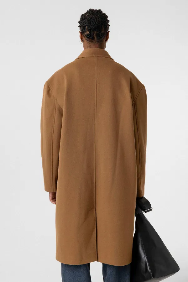 Oversize Uzun Kaşe Kaban Taba