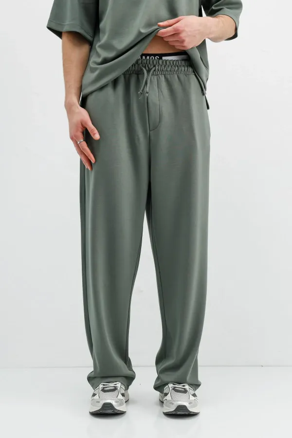 Modal Blend Baggy Sweatpants Khaki