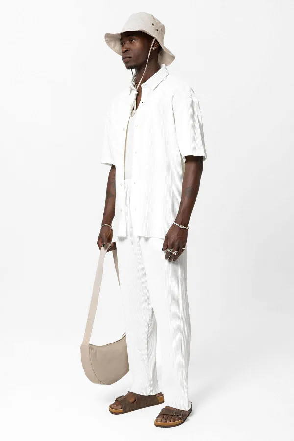 Ensemble ottoman surdimensionné basique blanc