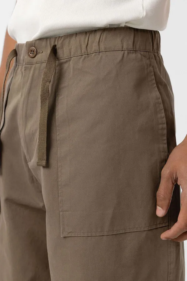 Baggy Fit Gabardine Trousers, Mink