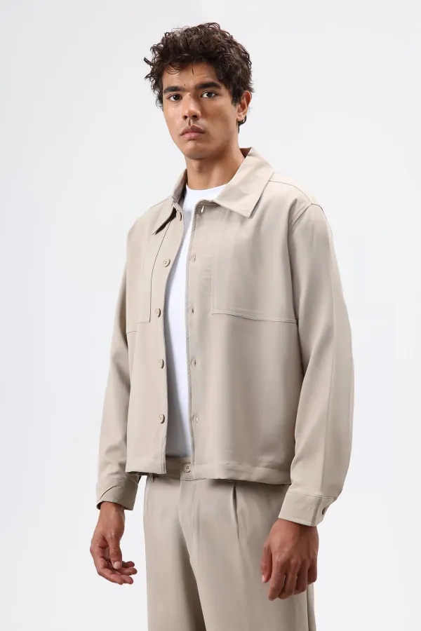 Relax Fit Ceket Bej