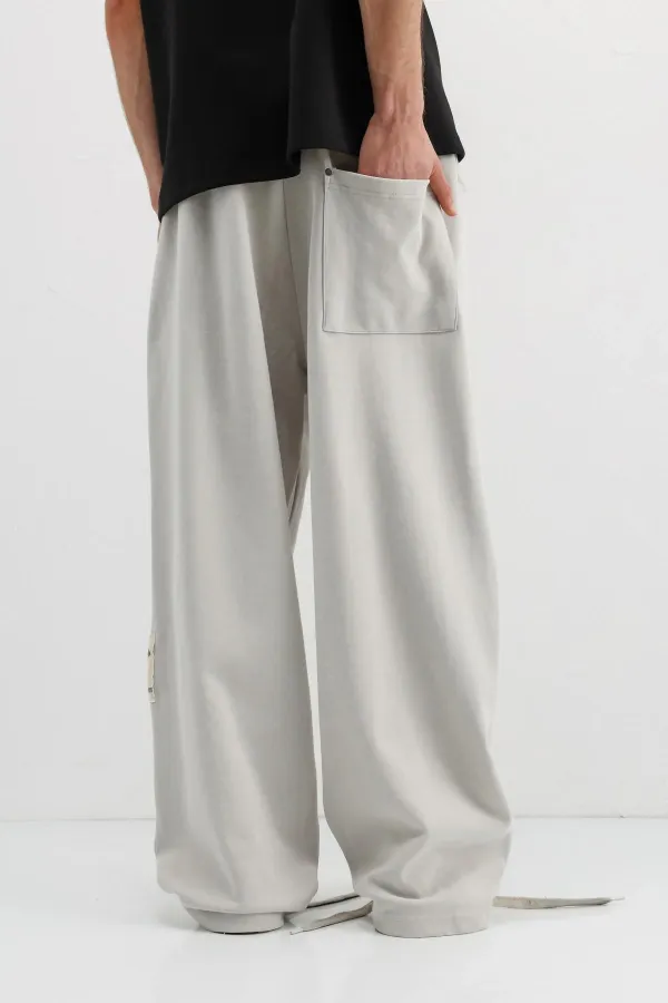 Baggy Fit Eşofman Alt Ice Grı