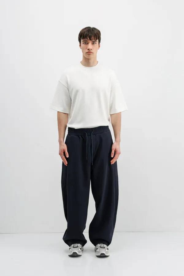 Balloon Fit Pantolon Lacivert