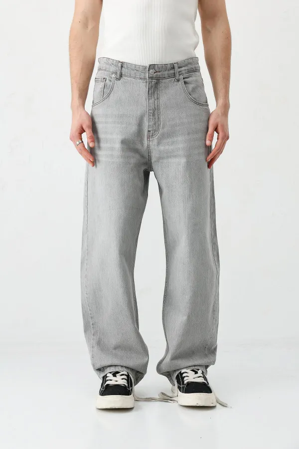 Super Baggy Fit Jean Ice Grı