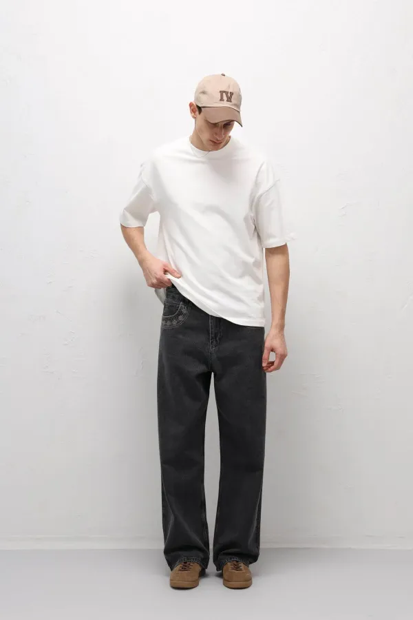 Relaxed Fıt Jean Gri