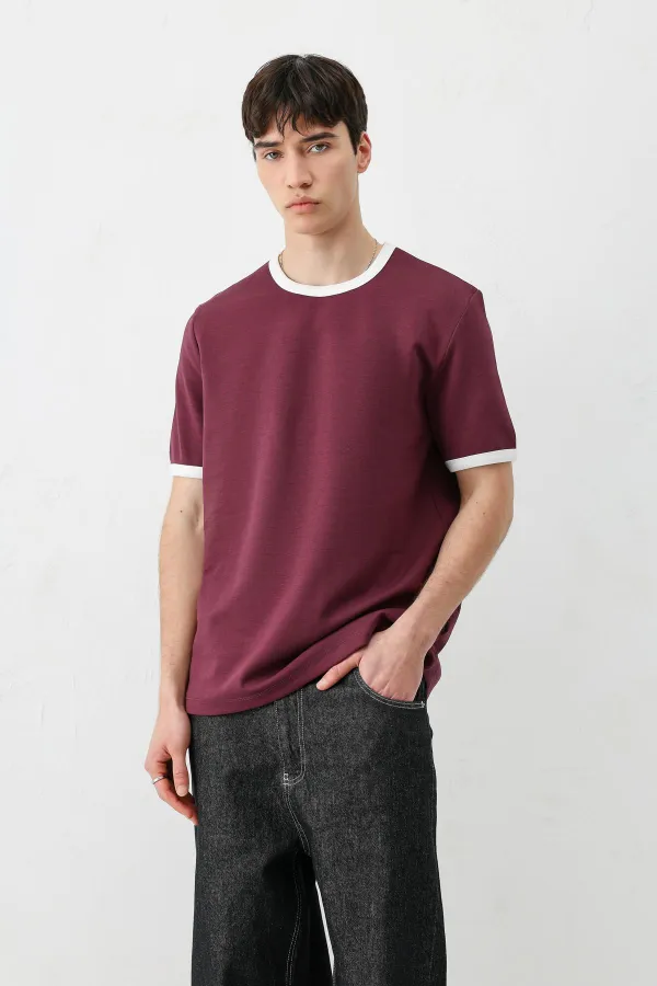 Short-Sleeved Regular Fit T-Shirt CHERRY