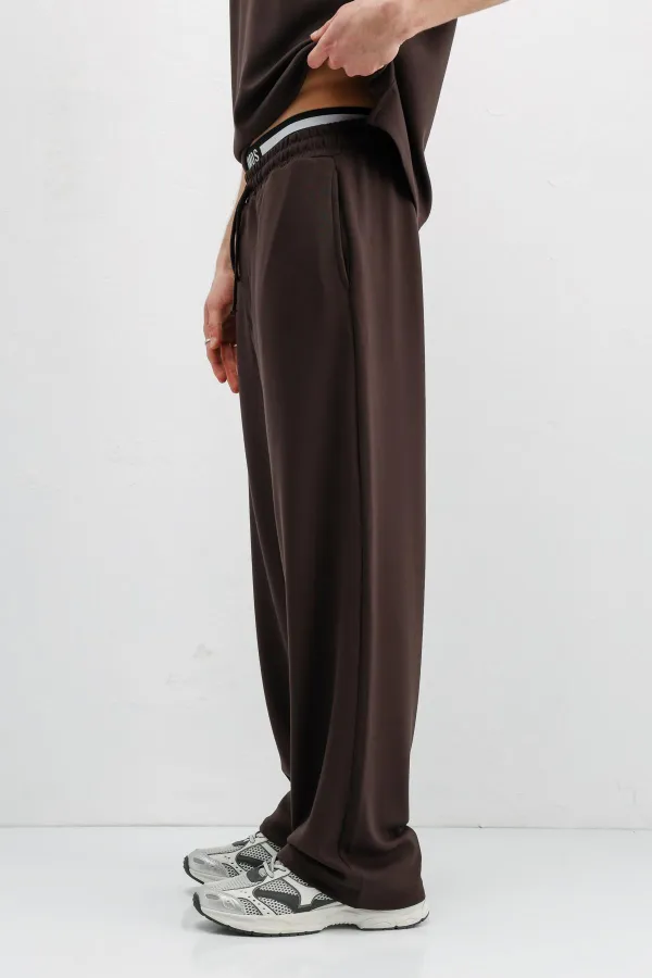 Modal Karışımlı Baggy Eşofman Alt Kahve