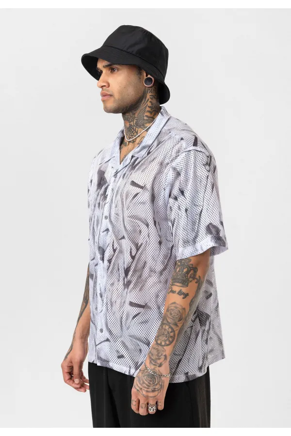 Desenli Fitilli Oversize Gömlek Desen-1