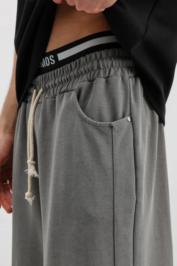 Baggy Fit Eşofman Alt Füme