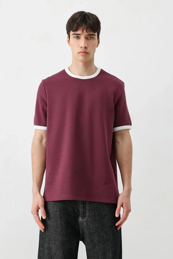 Short-Sleeved Regular Fit T-Shirt CHERRY