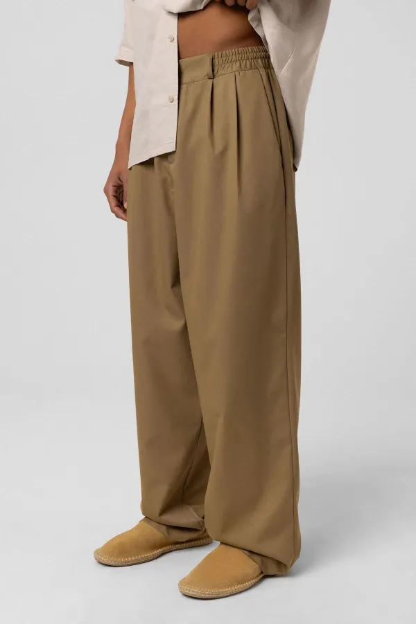 Baggy Fit Kumaş Pantolon Haki