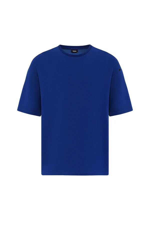 Basic Oversize Şort Takım Saks