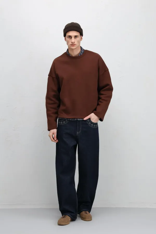 Relaxed Fıt Jean Koyu Mavi