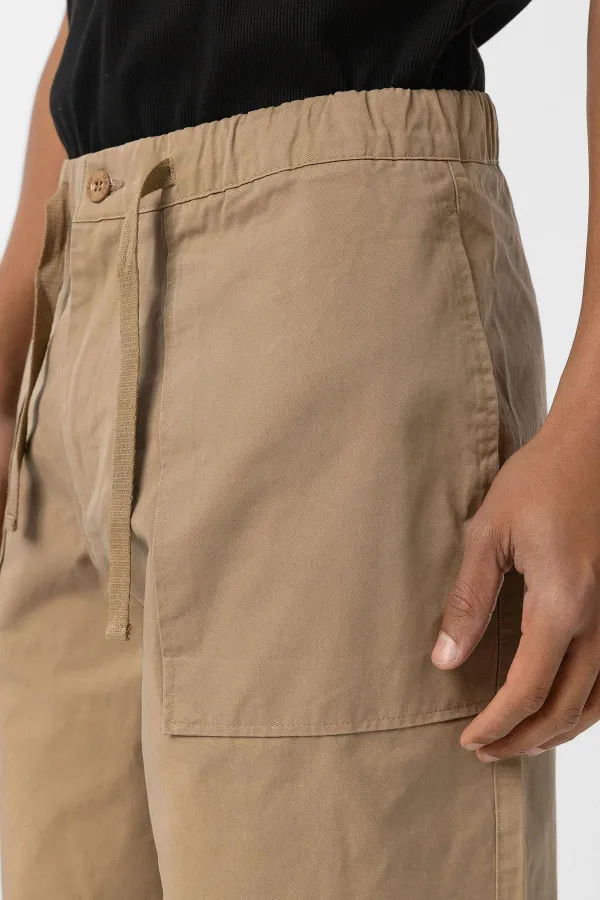 Baggy Fit Gabardine Trousers Tan