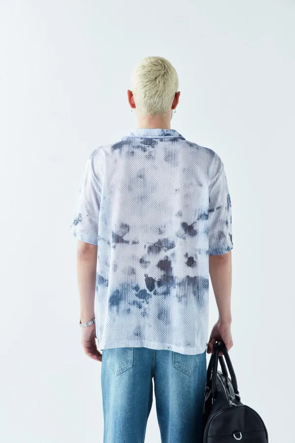 Patterned Corduroy Oversize Shirt Pattern-9