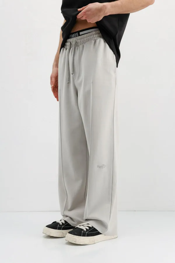 Baggy Fit Eşofman Alt Ice Grı