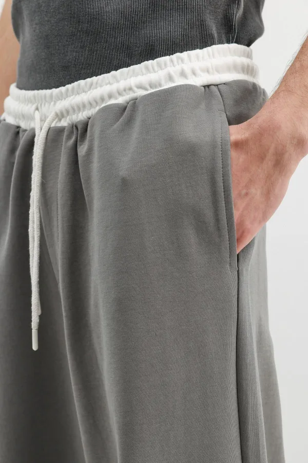 Pantalon de survêtement ample gris foncé