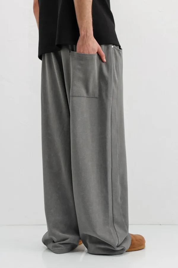 Baggy Fit Eşofman Alt Füme