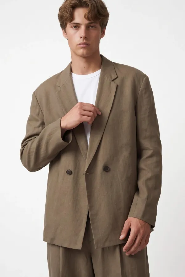 Oversize Lyocell Karışımlı Takım Haki Oversize Lyocell Karışımlı Takım Haki