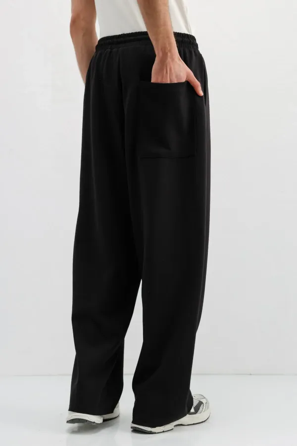 Baggy Fit Eşofman Alt Siyah