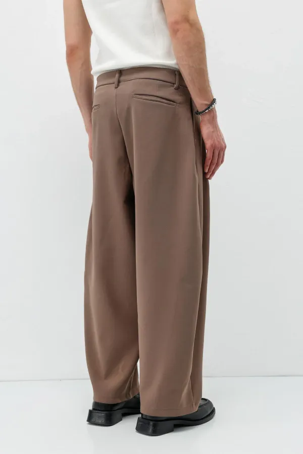 Barrel Fit Tailored Pantolon Vizon