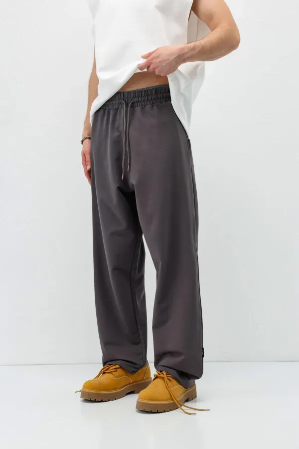 Basic Bel Lastikli  Eşofman Alt Füme