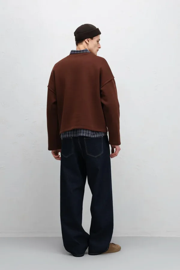 Relaxed Fıt Jean Koyu Mavi