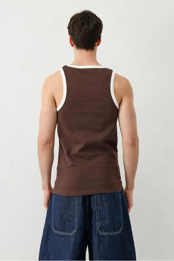 Oversize Tank Top, Brown
