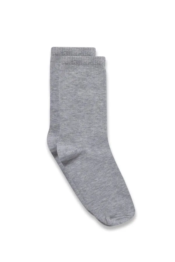 Long Pressed Socks Grey