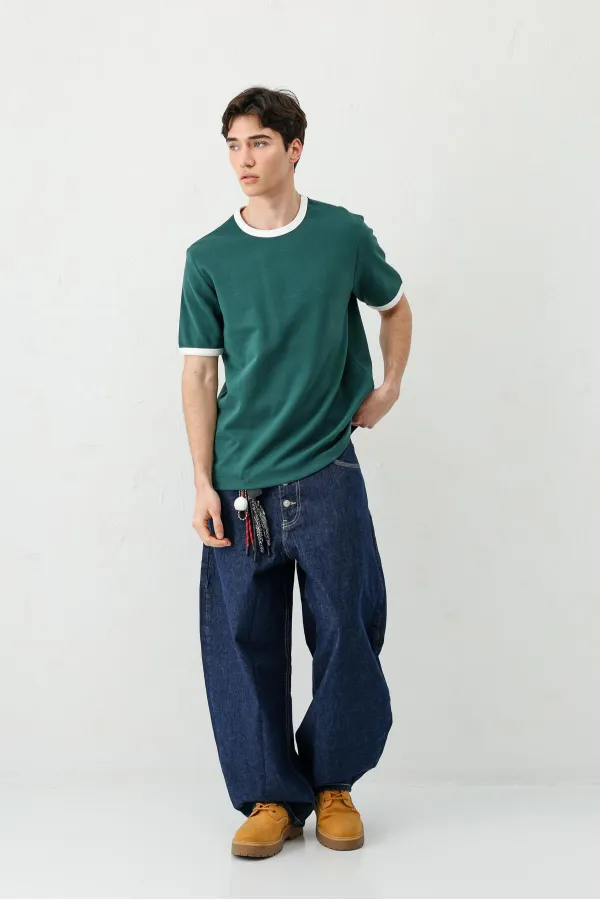 Kısa Kollu Regular Fit Tişört Nefti