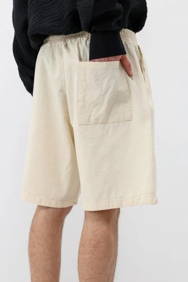 Oversize Keten Şort Naturel