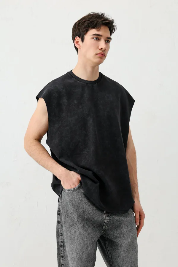 Basic Kolsuz Tişört Siyah