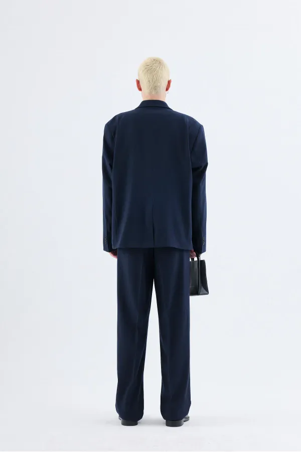 Costume classique oversize bleu marine