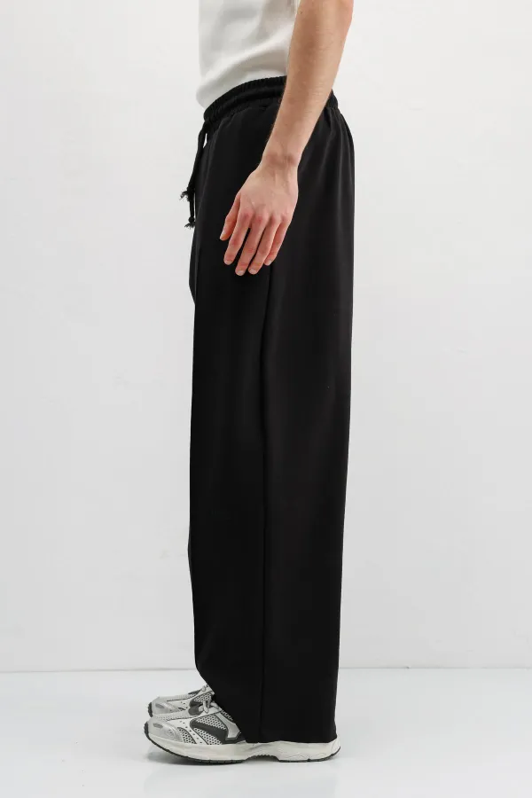 Baggy Fit Eşofman Alt Siyah