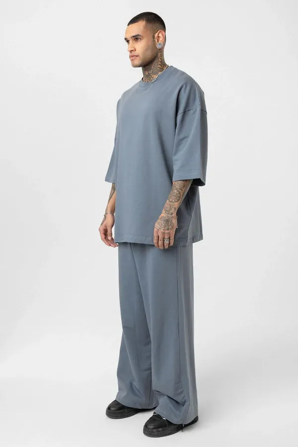 Süper Oversize Takım Füme