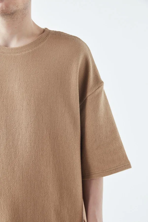 Oversize Basıc Triko Eşofman Takım Vizon Oversize Basıc Triko Eşofman Takım Vizon