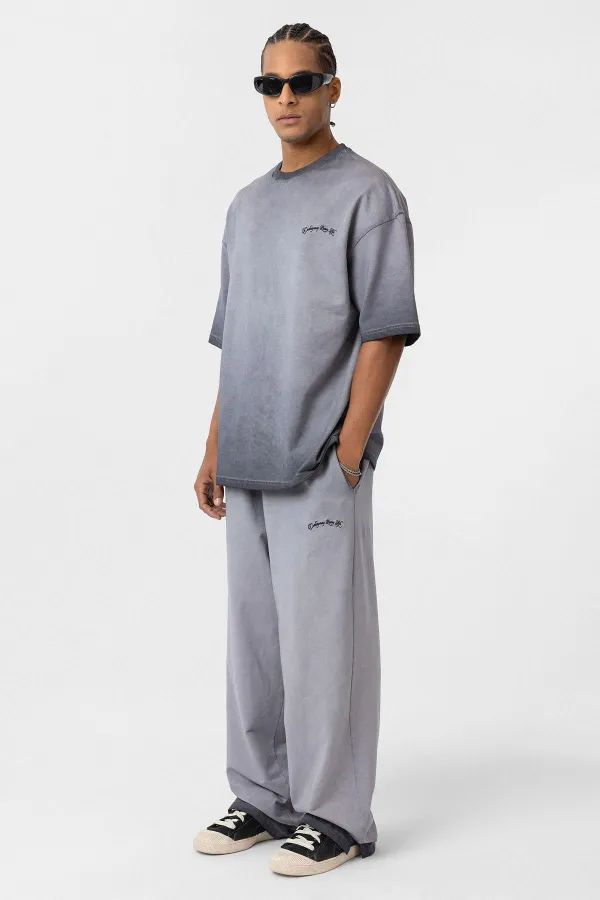 Yıkamalı Oversize Eşofman Takım Gri