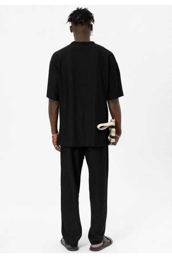 Basic Oversize Ottoman Takım Siyah