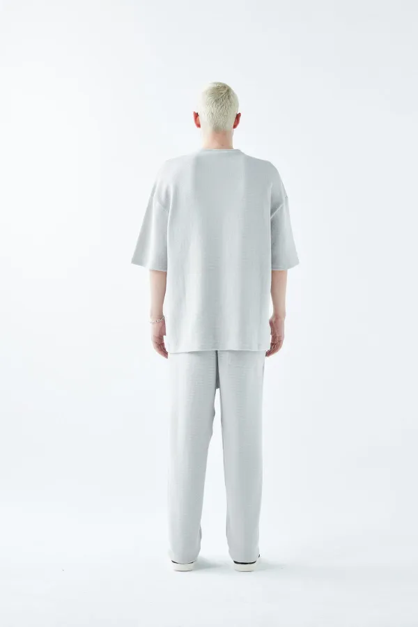 Ensemble de survêtement oversize en maille basique grise