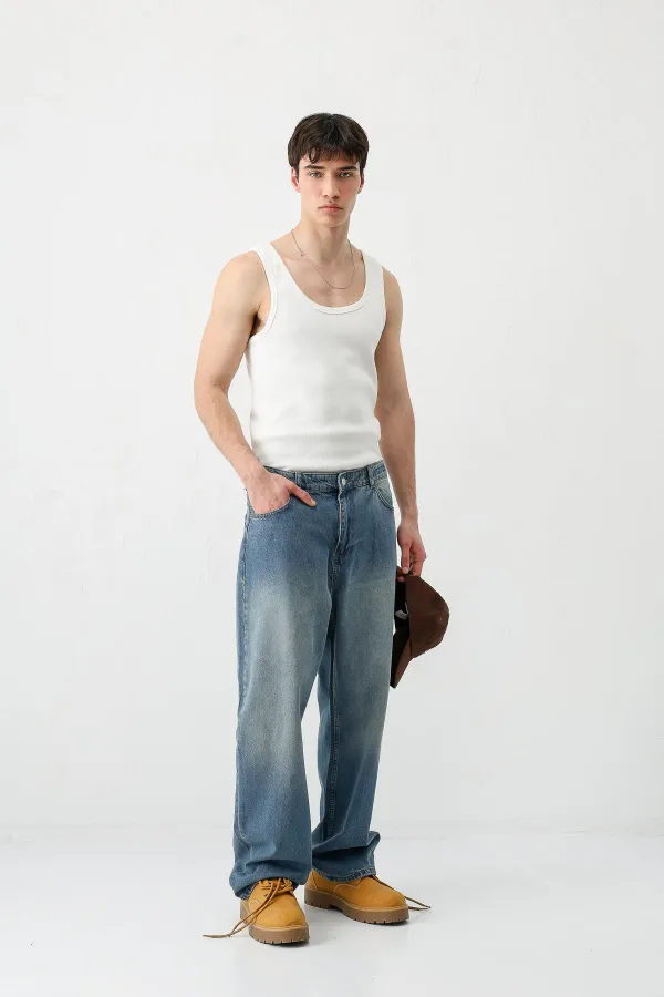 Baggy Fit Jean Yeşil